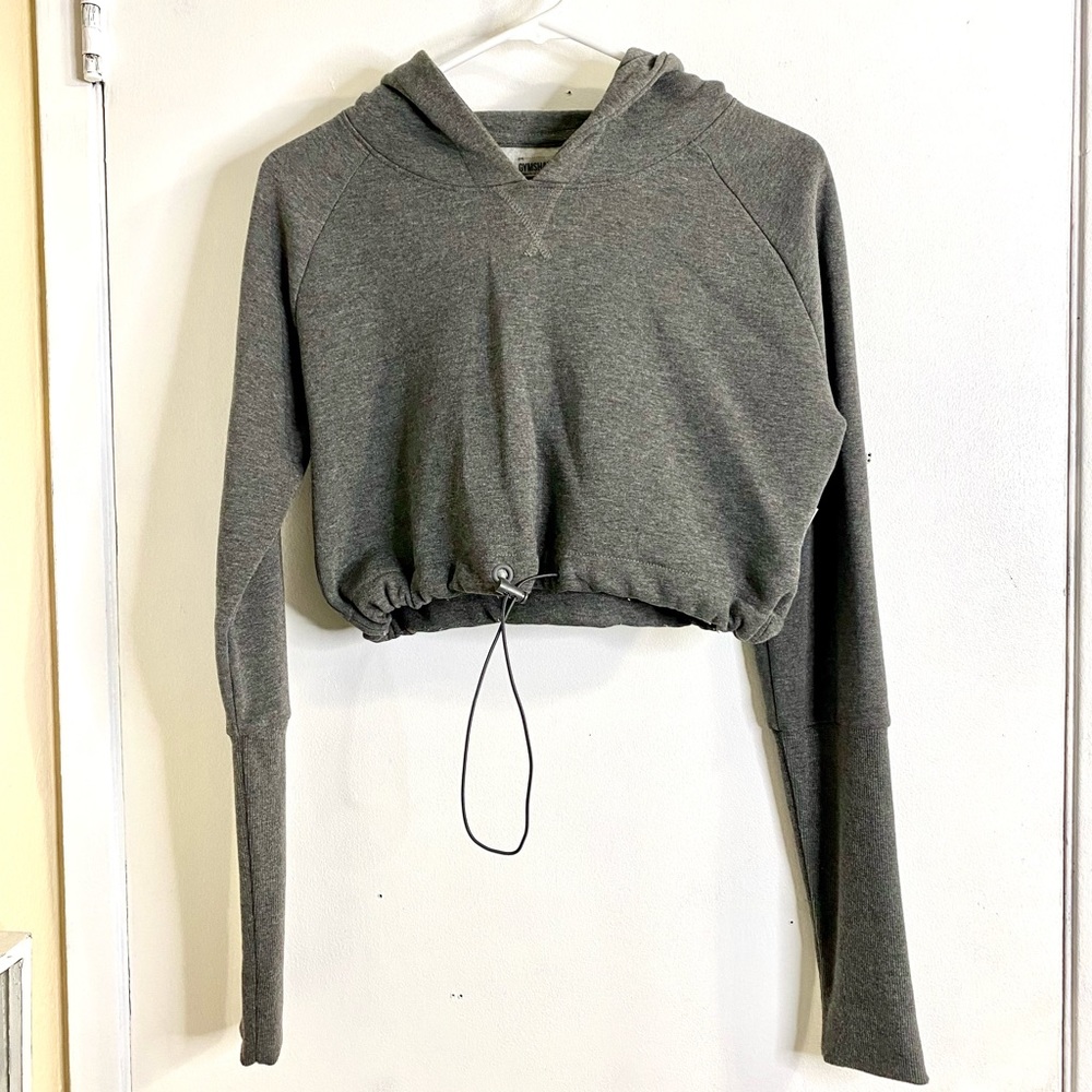 Gymshark Cropped Hoodie Gray